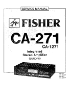 Fisher CA-271 - Service Manual